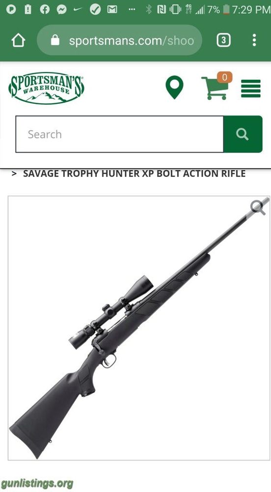 111 300 Win Trophy Hunter Xp Left Handed Model with Scope