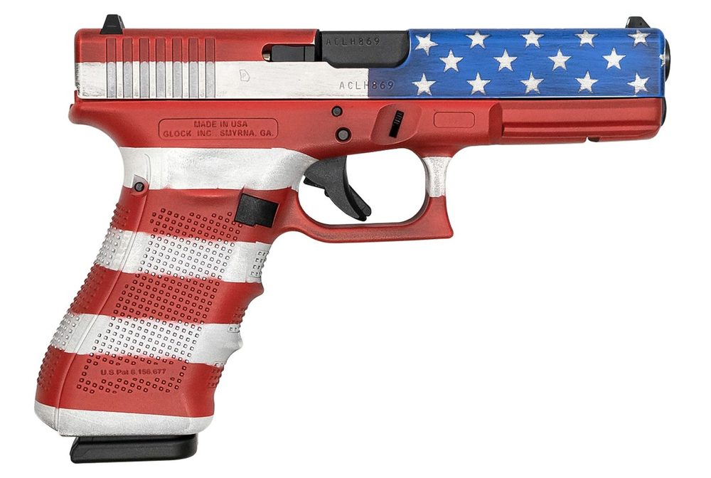 17 Gen4 9mm 17-Round Pistol with American Flag Cerakote (Made in USA)