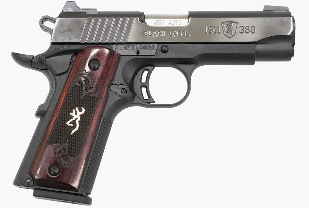 1911-380 Medallion Pro Compact 380 ACP with Checkered Rosewood Grips