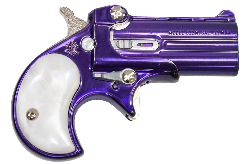 22 WMR Classic Derringer with Imperial Purple Finish and Pearl Grips