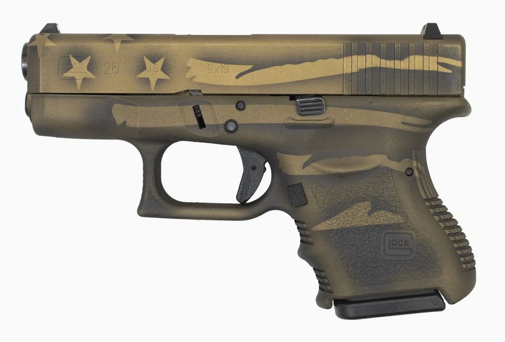 26 Gen5 9mm Subcompact Pistol with Coyote Battle Worn Flag Cerakote Finish