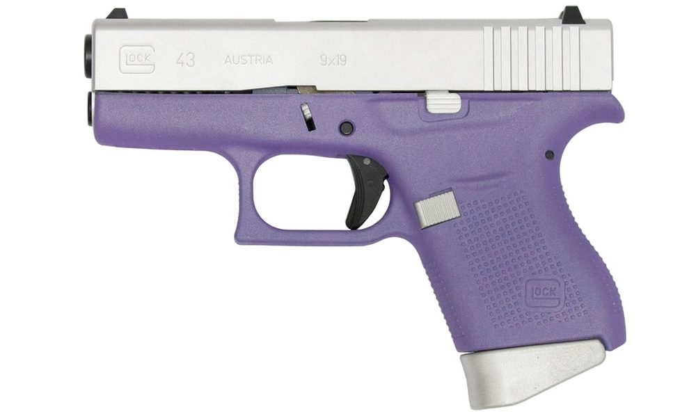 43 9mm Single-Stack Pistol with Cerakote Purple Frame and Aluminum Slide
