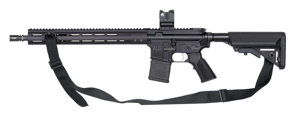 ALG Defense El Jefe 223 Remington/5.56x45mm, 16.25" Barrel, Black, Warner & Swasey Red Dot Sight, M-Lok Handguard, 30rd