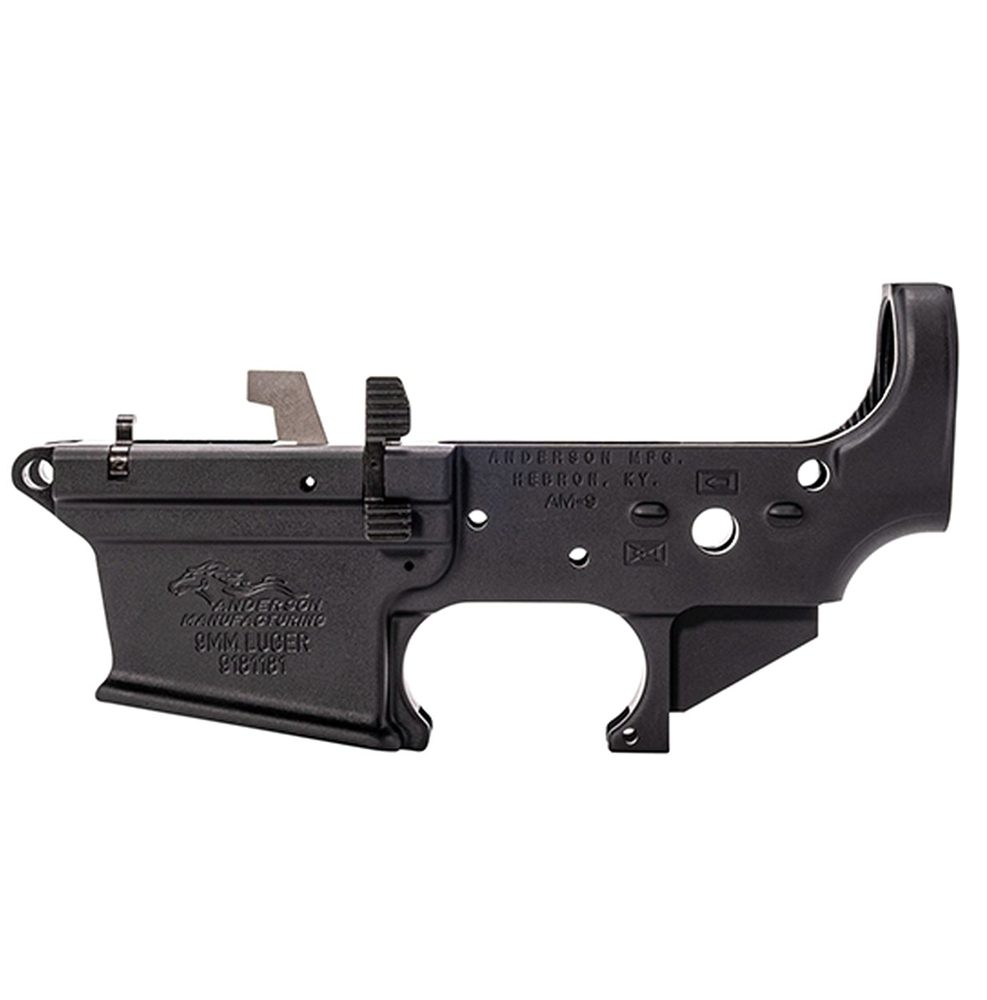 Anderson AM-9 Partial Lower 9mm, Includes Bolt Catch & Mag Release, Black