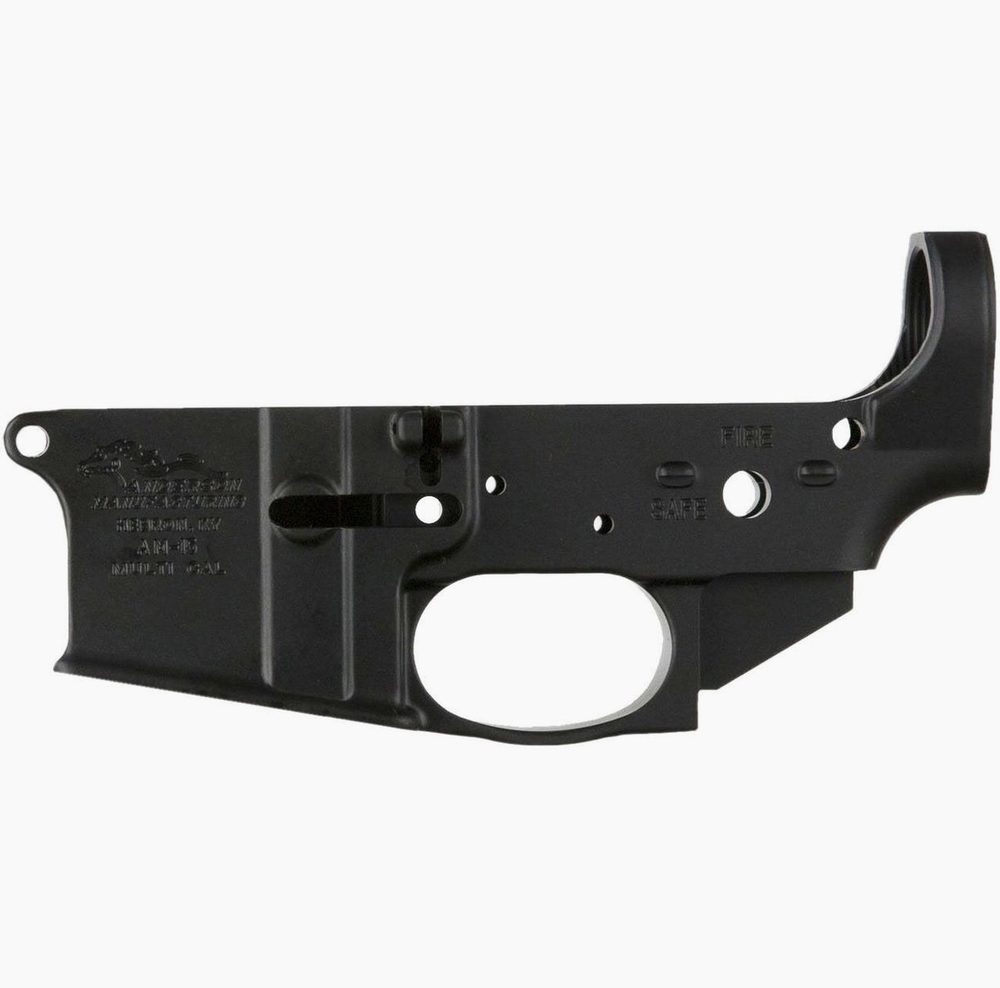 Anderson AR-15 Stripped Lower Receiver Multi-Caliber, Black Hardcoat, Closed Trigger, Packaged