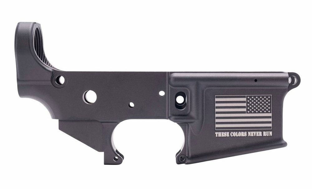 Anderson AR-15 Stripped Lower Receiver ''These Colors Never Run" Multi CalMarked