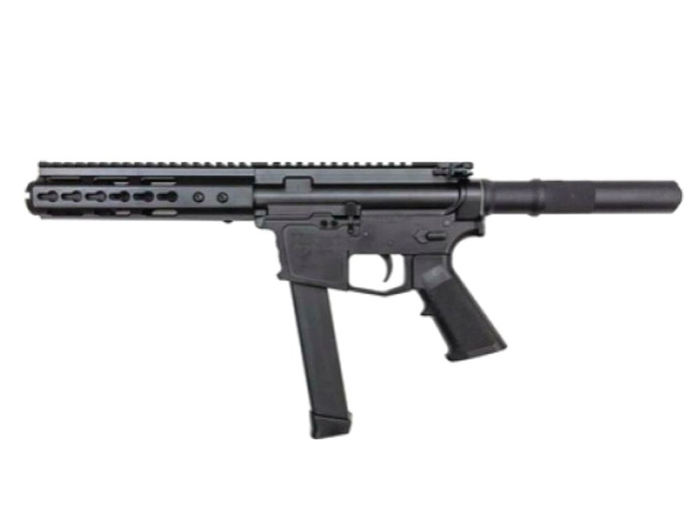 ATI AR-15 Pistol 9MM HGA Billet 5.5" Barrel, 7" KM Handguard Flash CAN 31Rd Mag