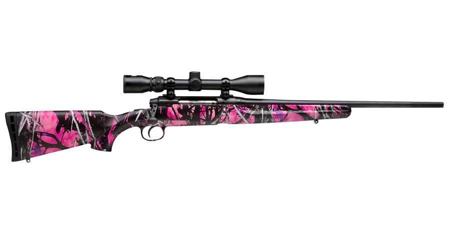 Axis XP Youth 223 Rem Bolt Action Rifle with Muddy Girl Stock and Scope