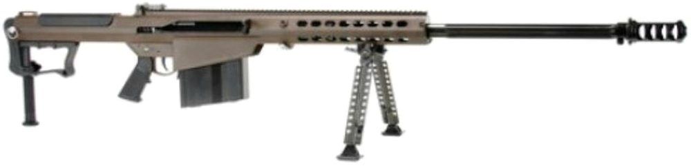 Barrett M107A1 .50 BMG, 29" Chrome Lined Fluted Barrel, Muzzle Brake, Brown Cerakoted 10rd Mag