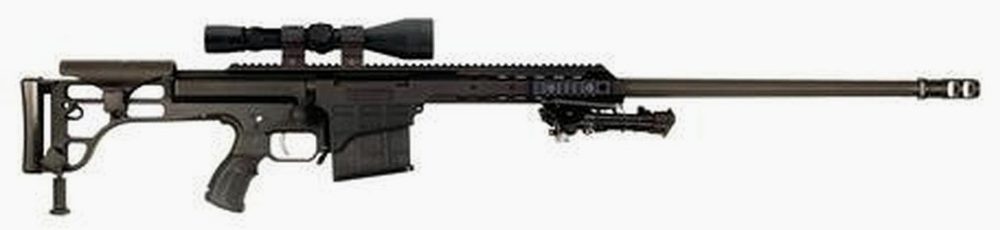 BARRETT M98B .338 27" Fluted Barrel With Leupold Mark 4 LR/T Riflescope 4.5-14x50mm, Mounted