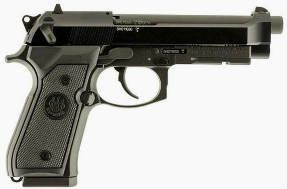 Beretta M9A1 .22 R 4.9" Barrel Dovetail Sights M1913 Picatinny Rail Black 15rd Mag