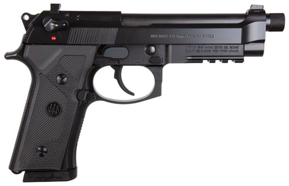 Beretta M9A3 9mm 5.2" Threaded Barrel, Black, 3- 10rd Mags