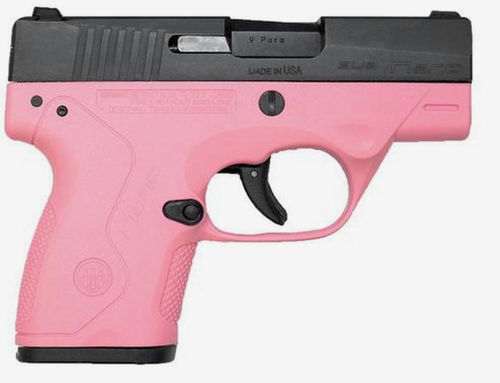 Beretta Nano 9mm 3" Barrel Fixed Sights, Black Matte/Rosa Pink Frame, 8rd Mag
