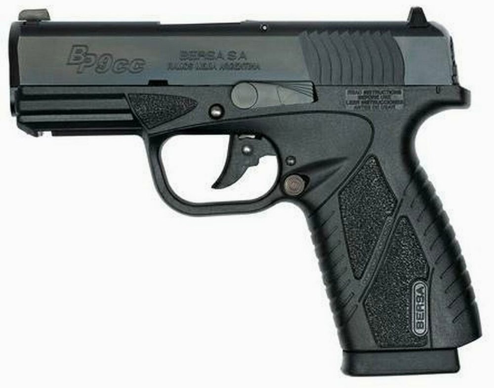 Bersa BPCC Conceal Carry 9MM 3" Barrel, Rail & 2x 8 Rd Mags