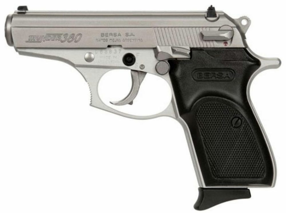 Bersa Thunder .380 ACP, 3.5" Barrel, Nickel, Lite, 8rd, DA