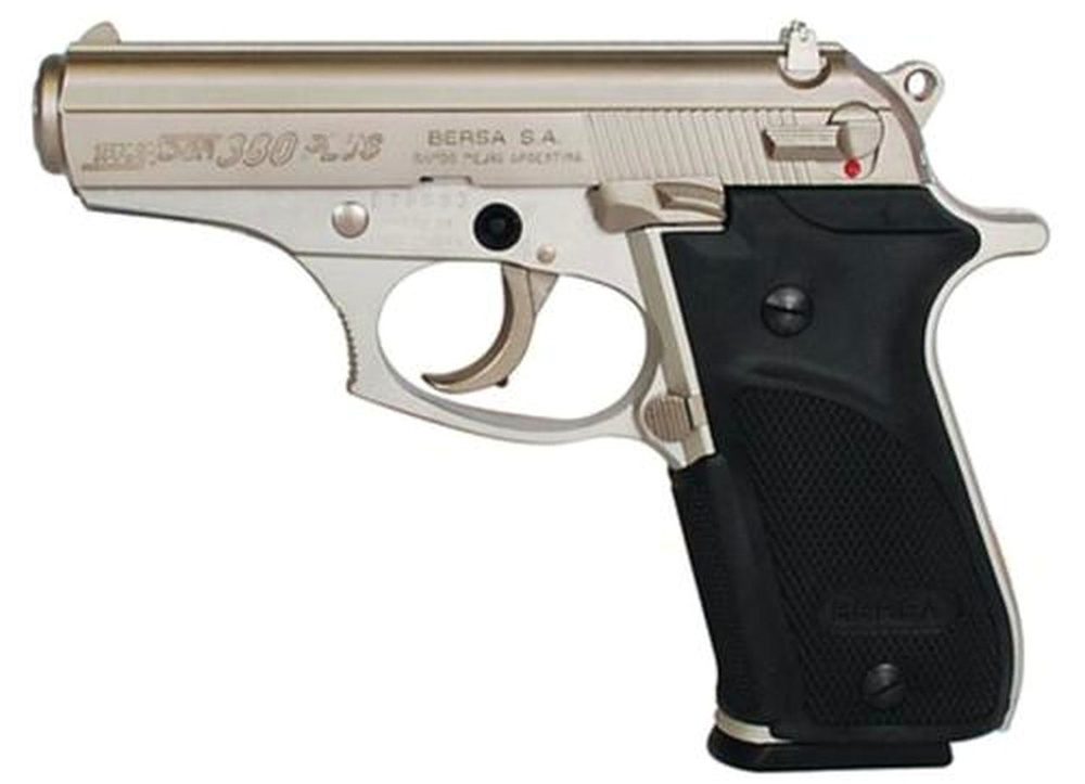 Bersa Thunder Plus .380 ACP, 3.5" Barrel, Nickel Finish, 15rd Mag