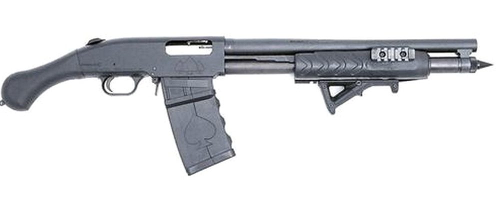 Black Aces Tactical Shockwave, Mag Fed 12g, 15", Tri-Rail Forend, Mag Tube Spike, 5rd Detachable Mag