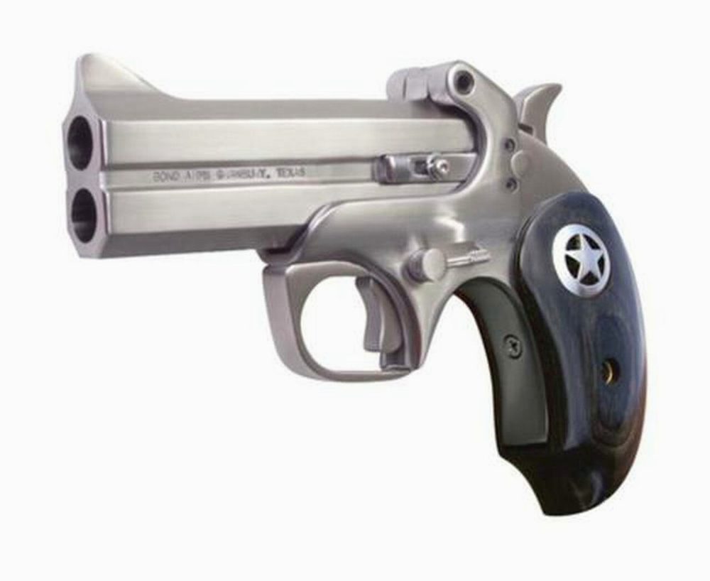 Bond Arms Ranger II .45 Colt/.410 4.25" Barrel, Matte Stainless Steel Finish, Black Ash Star Grip, Trigger Guard