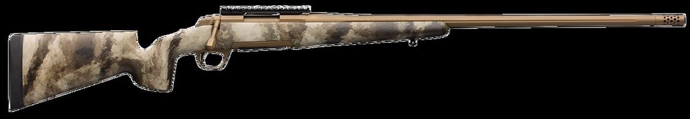 Browning X-Bolt Hells Canyon Speed Long Range 300 RUM, 26" Barrel, A-TACS AU Camo, Fixed McMillan Game Scout Stock, Burnt Bronze Cerakote, 3rd