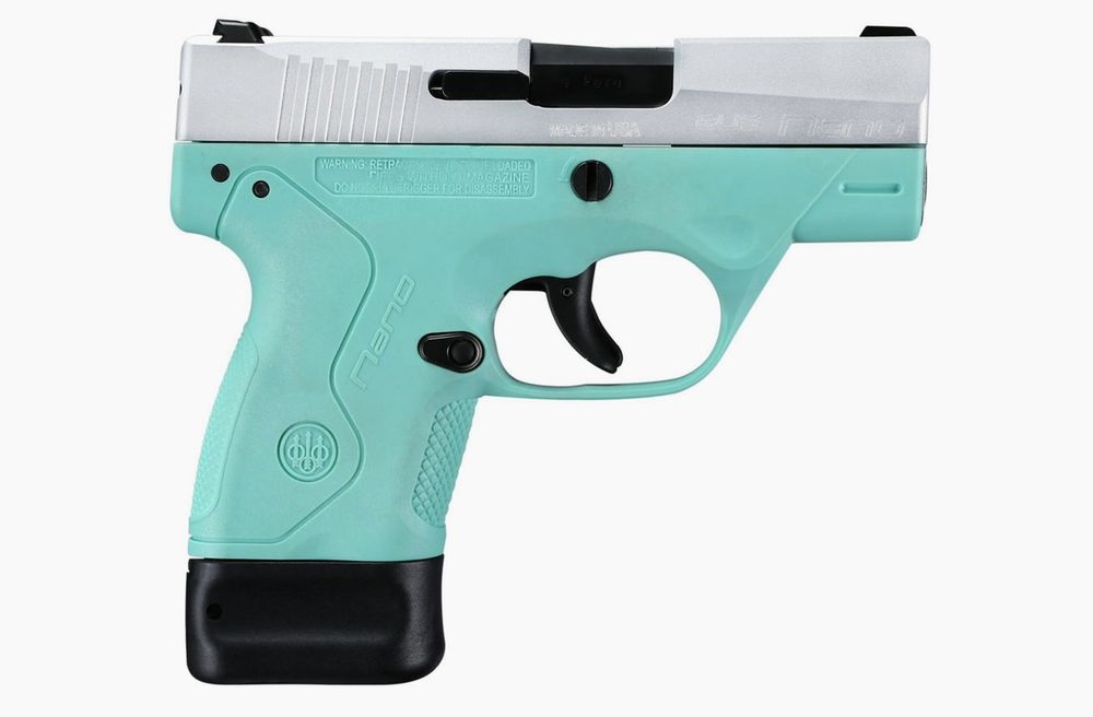 BU9 Nano 9mm Pistol with Robins Egg Blue Frame and Stainless Slide
