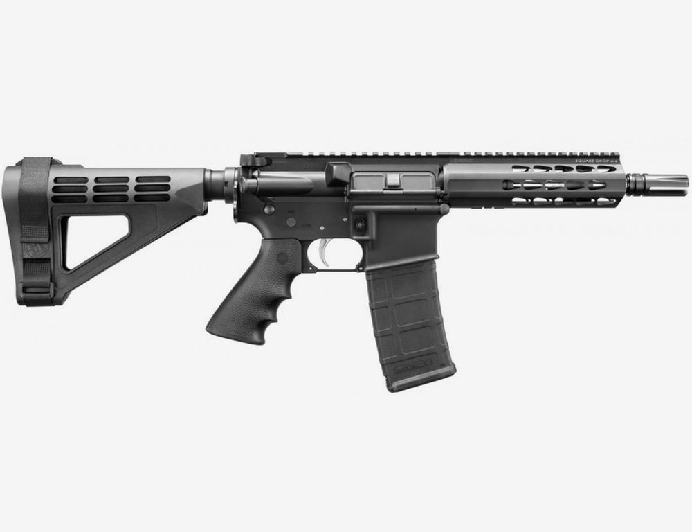 Bushmaster AR-15 Pistol Square Drop Rail 5.56/223 7" Barrel SB Arm Brace 30Rd Mag
