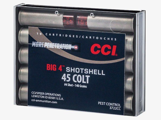 CCI Big 4 Shotshell 45 Colt (Long Colt) Ammo 140 Grain Lead Shot 200 rounds