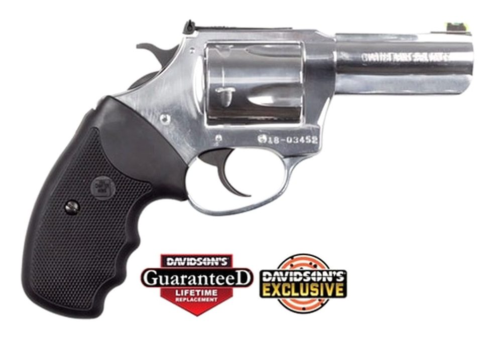Charter Arms Mag Pug 357 Mag/38 Spec 3" Barrel Rubber Grips SS Finish 5 Round