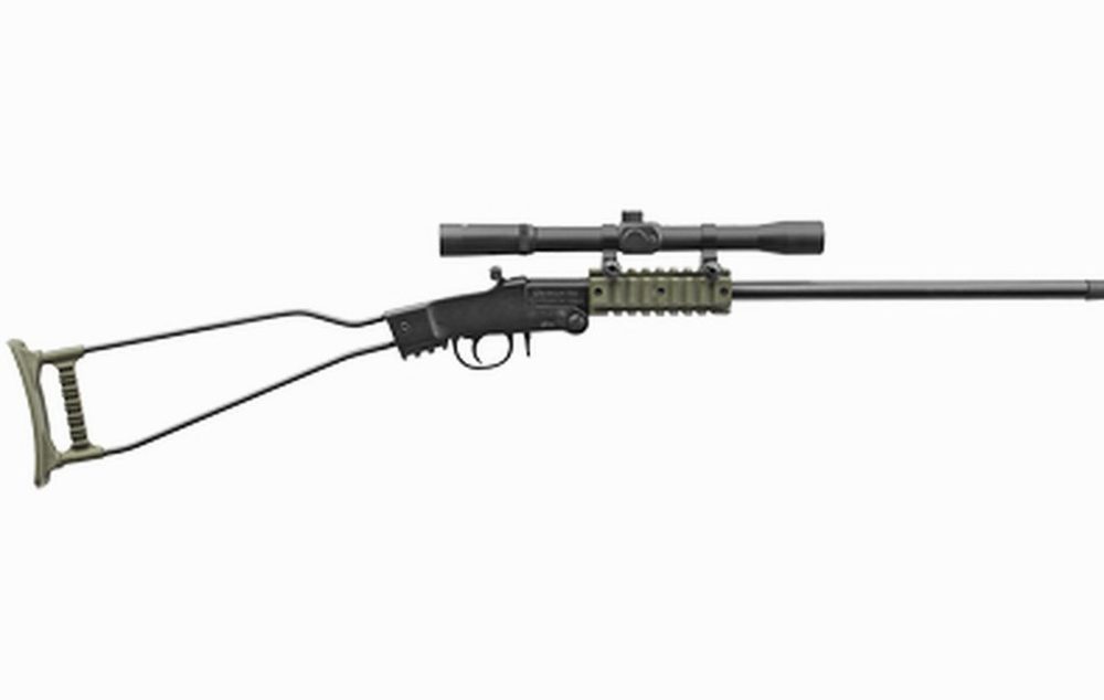 Chiappa Little Badger Rifle 22LR Black/OD Green, 16.5" Threaded Barrell, w/ 4X20 Scope
