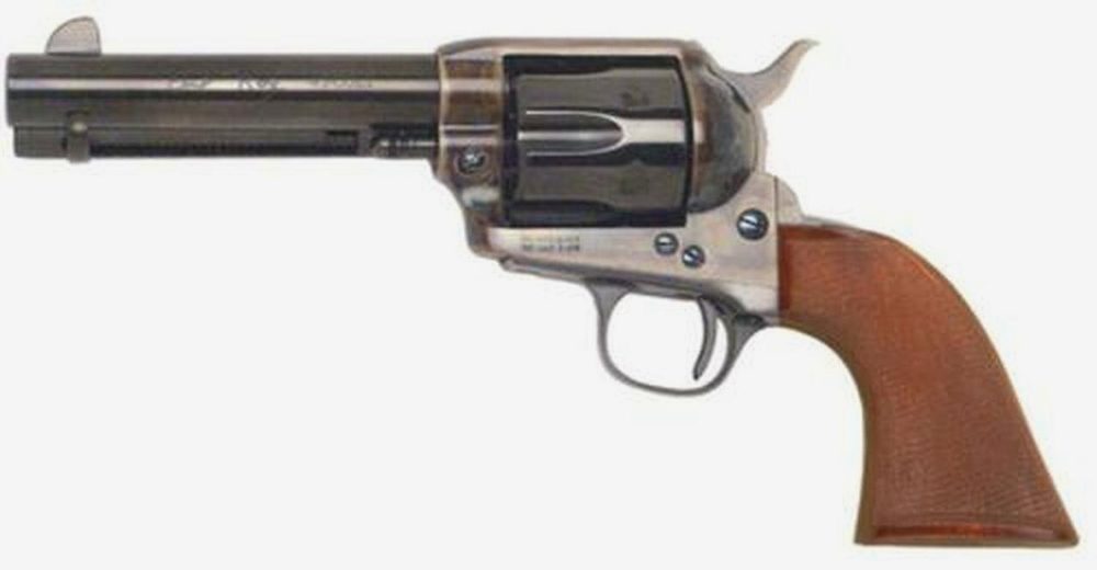 Cimarron Model P Evil Roy 357 Magnum, 4.75" Polished Blue Barrel, One Piece Walnut Grip