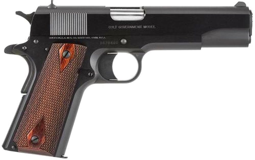 Colt 1911 Government Series 1991, 45 ACP 5" Barrel, Matte Blue, Rosewood Grips, 7 Rd Mag