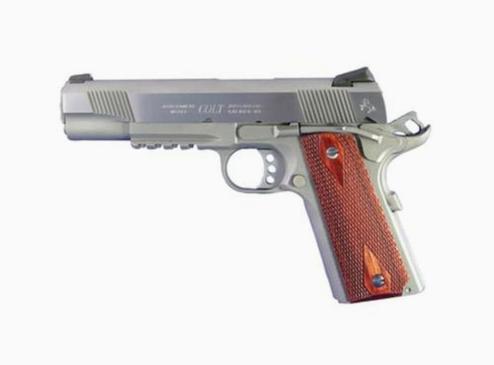 Colt 1911 'Rail Gun', 45 ACP, SS Finish, Full Size