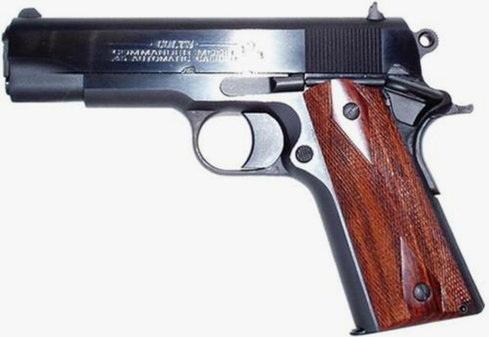 Colt 1991 Series Commander 45 ACP 4.25" Barrel, Rosewood Grip Blued, 7rd