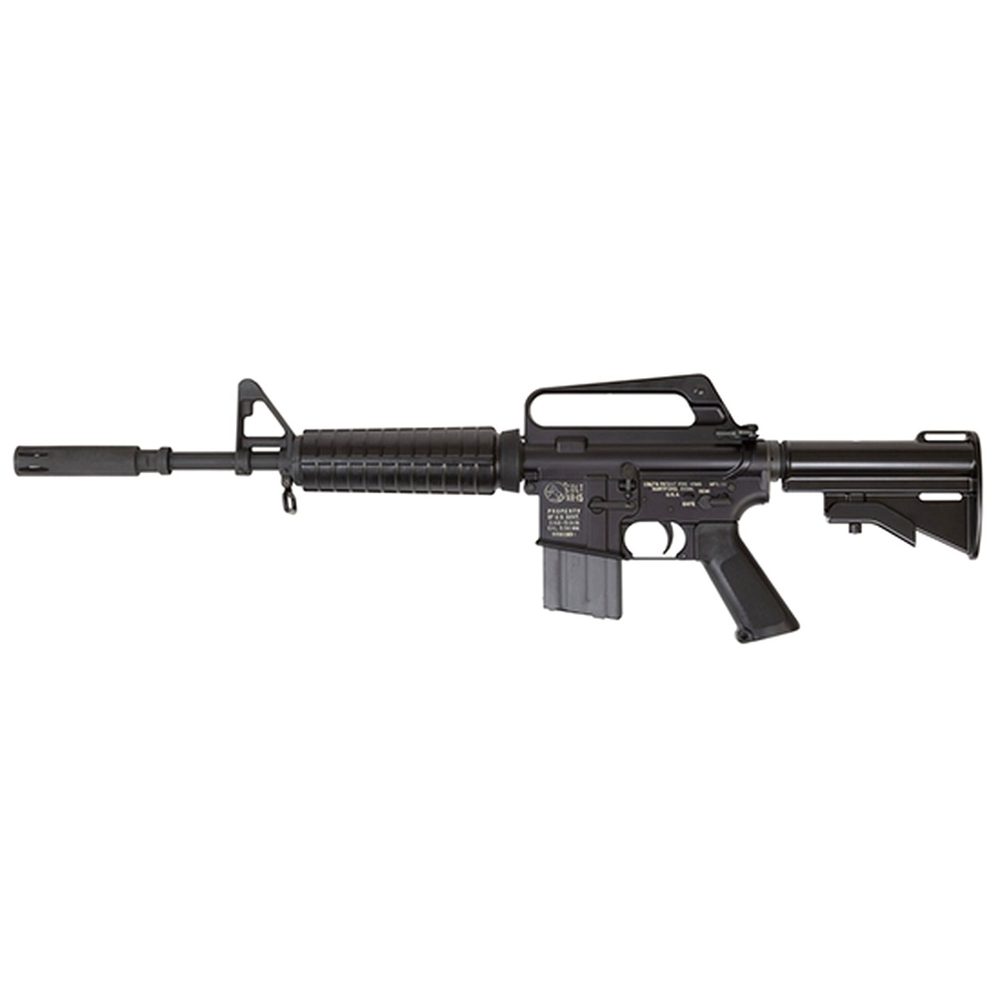 Colt GAU-5/A/A RETRO CARBINE, Semi-automatic, AR, 223 Rem/556NATO, 16.1" Barrel, A1 Sight, Original Aluminum Die Cast Stock with Vinyl Acetate Coating, US Property Marked Rollmarks, Black, 1:12 Twist, 20Rd USGI Mag
