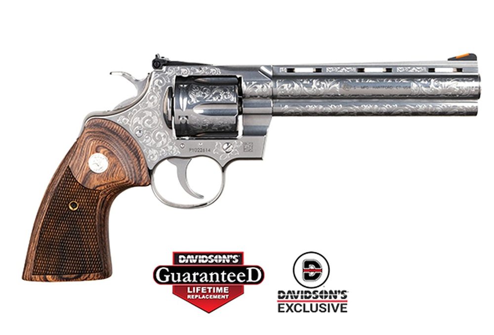 Colt Python Engraved Limited Edition 357 Mag/38 Spl 6" Barrel Stainless Steel, Armory Grade Cut Engraved Special Edition
