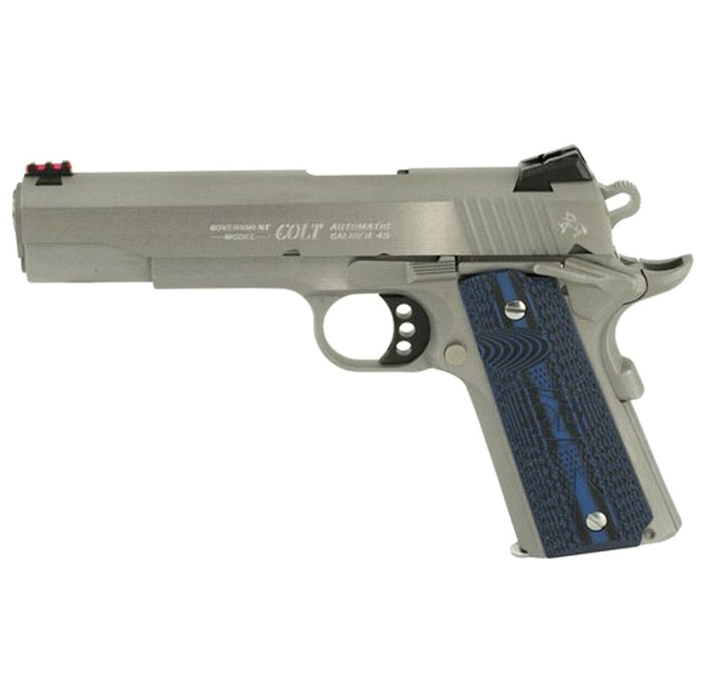 Colt Series 70 Competition SS 45 ACP, 5" Match Barrel, Novak Sights, G-10 Blue Grips, 8rd Mag