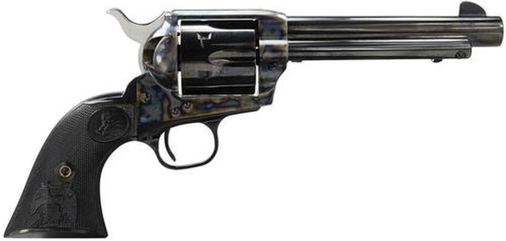 Colt Single Action Army .45 Colt, 5.5" Barrel, Case Hardened, Blue Finish, Black Grips, 6rd