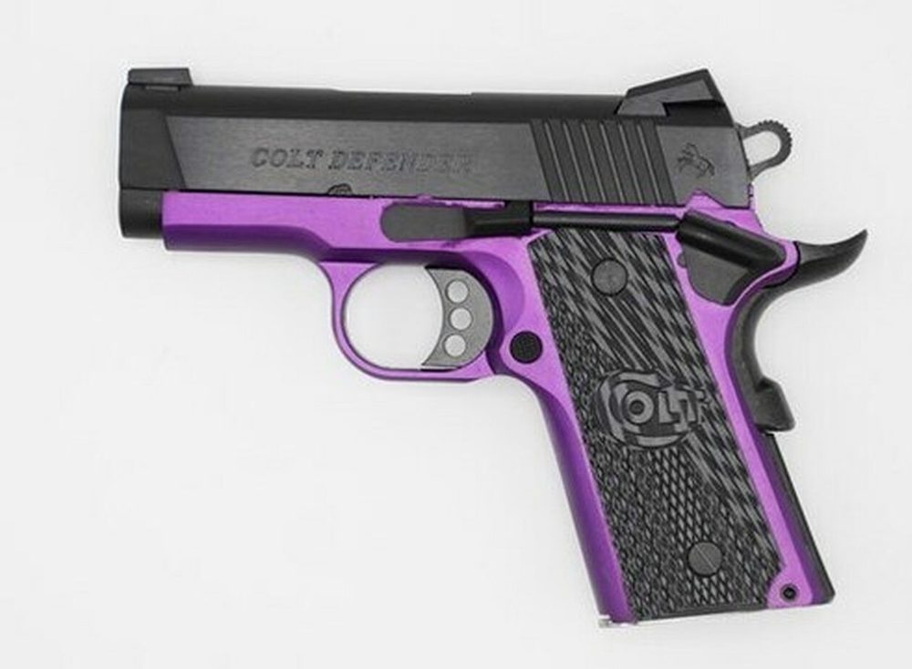 Colt Violet Defender Purple Cerakote 45 ACP 4.25" Barrel Novak Sights G10 Grips 1 of 200