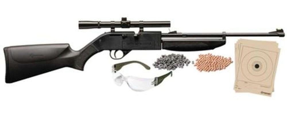 Crosman Air Guns Model 760 Pumpmaster Kit 177 Caliber Black Stock and Forend with 4x15mm Scope