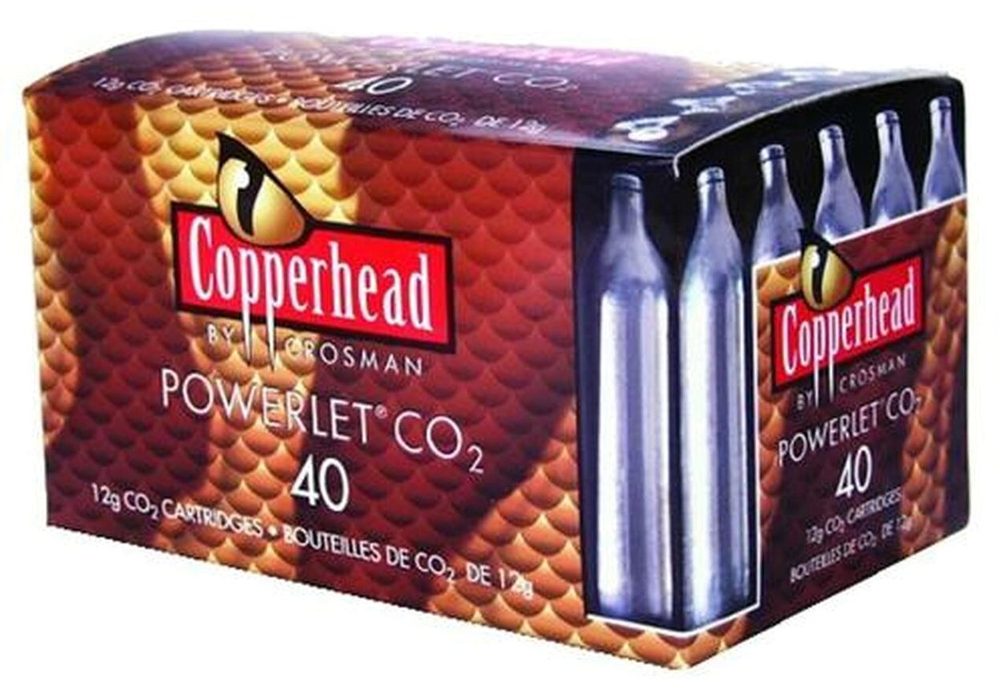 Crosman Powerlet CO2 Cartridges 12 Grams Stainless, 40/Pack