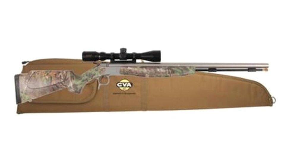 CVA Optima v2 209 Magnum Series .50 Caliber 26" Stainless Steel Fluted Barrel Realtree Xtra Green Stock KonusPro 3-9x40 Scope Padded Case