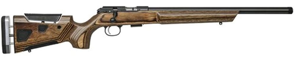 CZ 457 At-One Varmint 22 LR, 24" Heavy Threaded Barrel, Brown Adj Comb, LOP Stock, 5rd