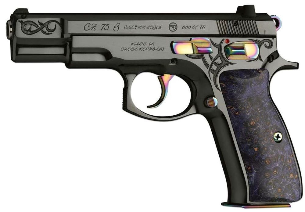 CZ 75 B 40th Anniversary Limited Edition 9 mm Leather Case 2- 16 Rd Mags