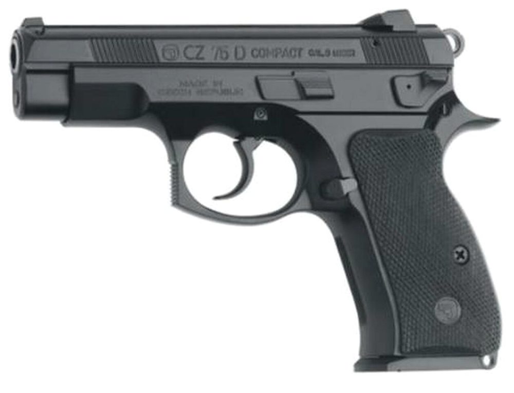 CZ 75 D PCR Compact 9mm, Alloy Frame, Decocker, Black, 14rd