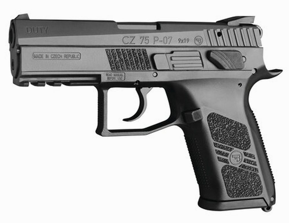 CZ 75 P-07 Duty 9mm 3.8" Barrel, Black Polycoat Finish, 16 Rnd Mag