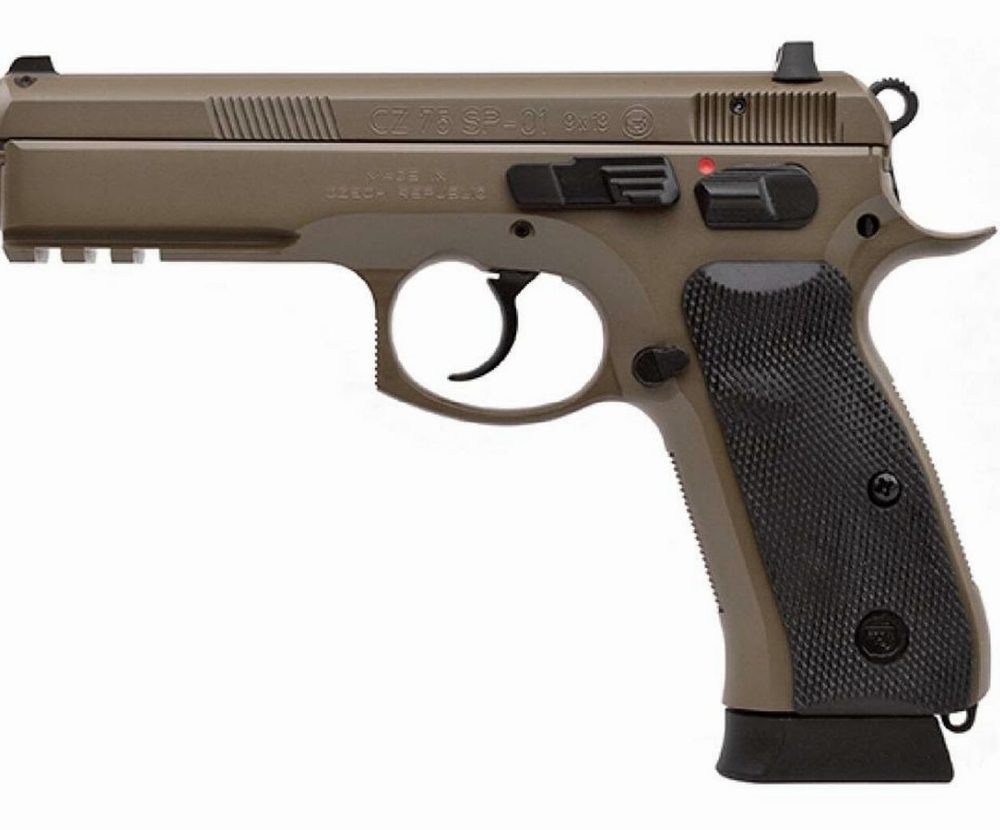 CZ 75 SP-01 Flat Dark Earth 9mm 4.7" Barrel Flat Dark Earth Night Sights 18rd Mag