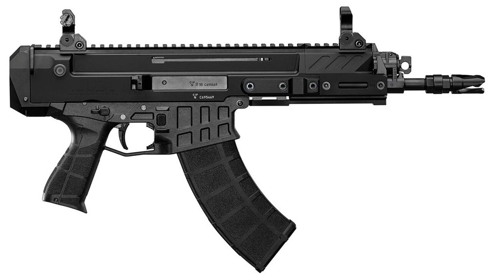 CZ Bren 2 MS Semi Auto Pistol 7.62x39mm, 14.17" Barrel, Folding Sights, Black, 30rd