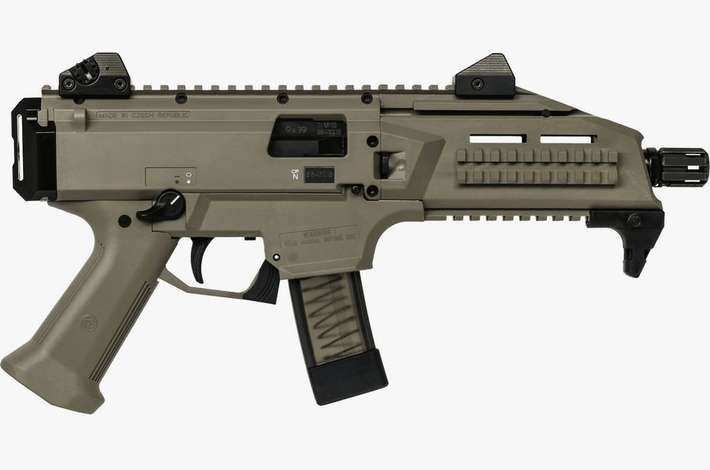 CZ Scorpion Evo 3 S1 Pistol, Flat Dark Earth, 9mm, 1/2x28 Threads,, , 10 rd