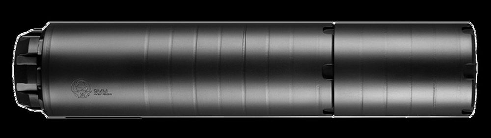 Dead Air Armament Wolfman 9mm, No Piston, 1.618" Diameter, Black Cerakote Finish, 1/2-28 Direct-Thread Insert