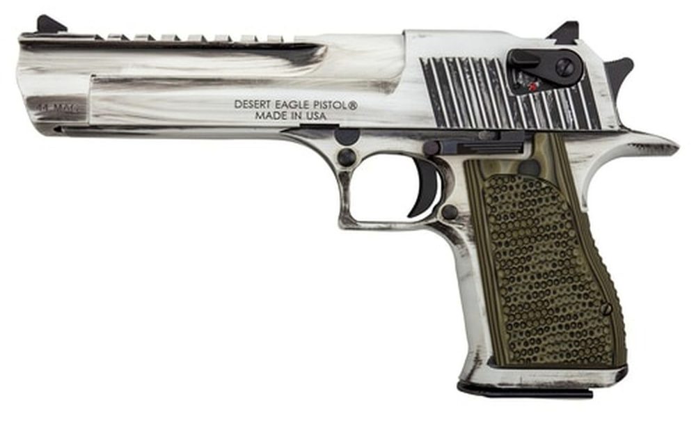 Desert Eagle Apocalyptic 44 Mag, 6" Barrel, White Matte Distressed Finish, 8rd Mag