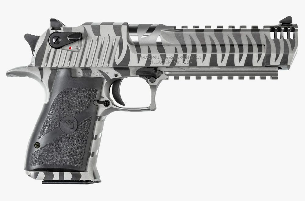 Desert Eagle Mark XIX 50 AE Pistol with White Tiger Stripe Finish